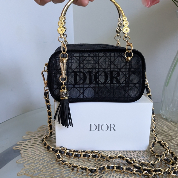 Dior Black and Gold Women's Bag - Picture 1 of 11